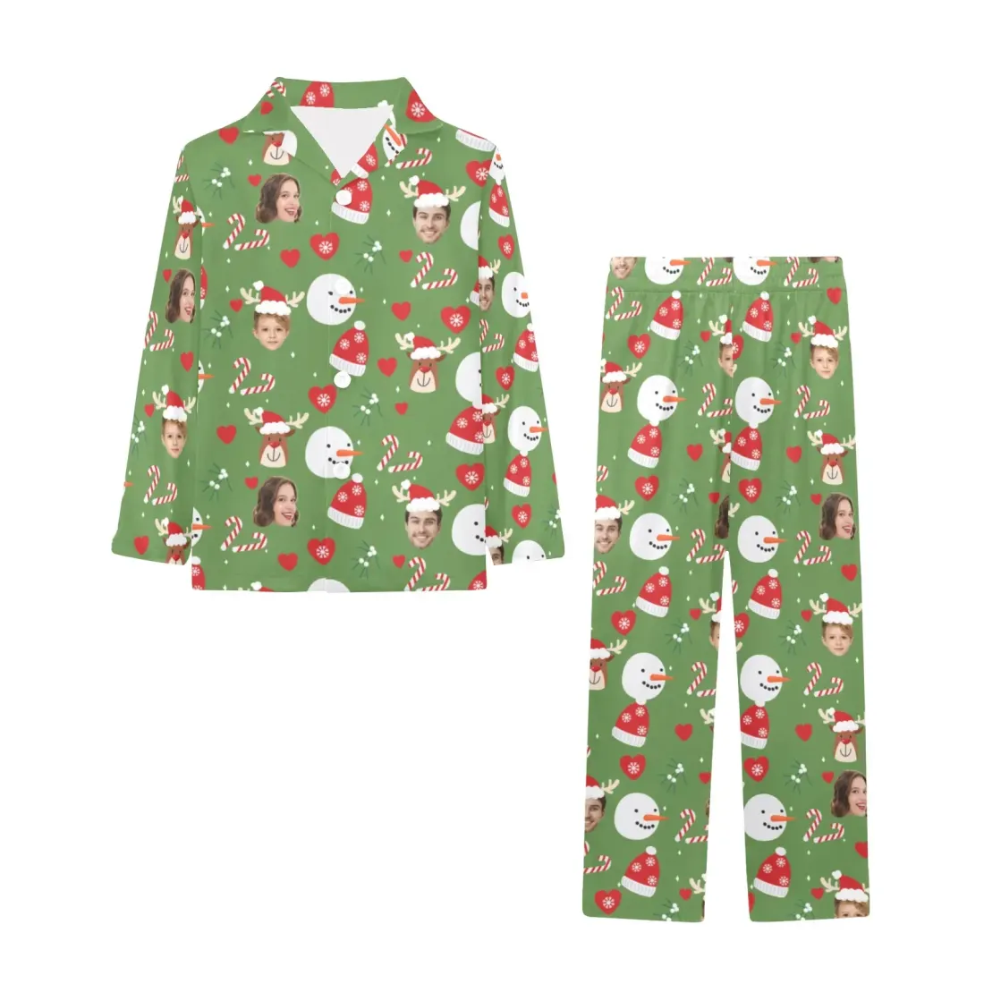 Little Boys' V-Neck Long Sleeve Pajama Set(Model Sets 02) — photo 3