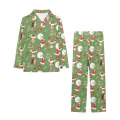 Little Boys' V-Neck Long Sleeve Pajama Set(Model Sets 02) thumbnail 3