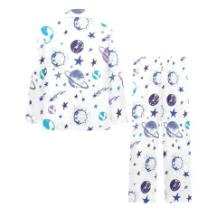 Big Boys' V-Neck Long Sleeve Pajama Set (Model Sets 02) thumbnail 3