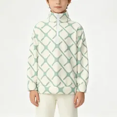 Children's Stand Collar Long-Sleeve Half-Zip Sweatshirt thumbnail 1