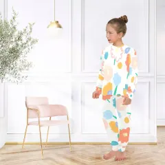 Big Girls' Crew Neck Long Pajama Set (Model Sets 18) thumbnail 1