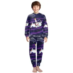 Big Boys' Crew Neck Long Pajama Set (Model Sets 18) thumbnail 3