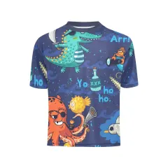 Big Boys' All Over Print Crew Neck T-Shirt(Model T40-2) thumbnail 3