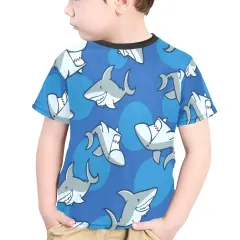 Little Boys' All Over Print Crew Neck T-Shirt(Model T40-2) thumbnail 1