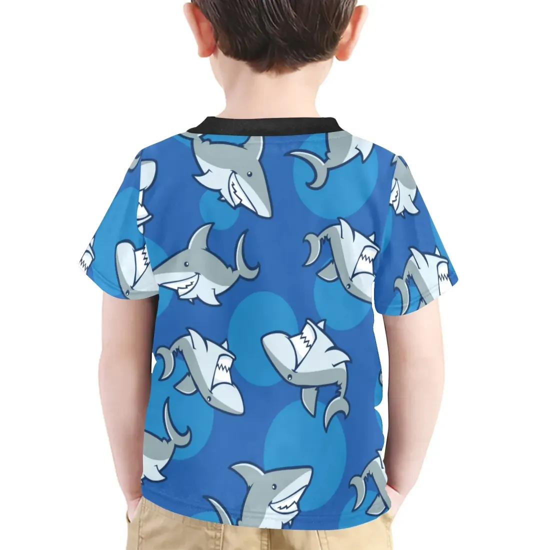 Little Boys' All Over Print Crew Neck T-Shirt(Model T40-2) — photo 2