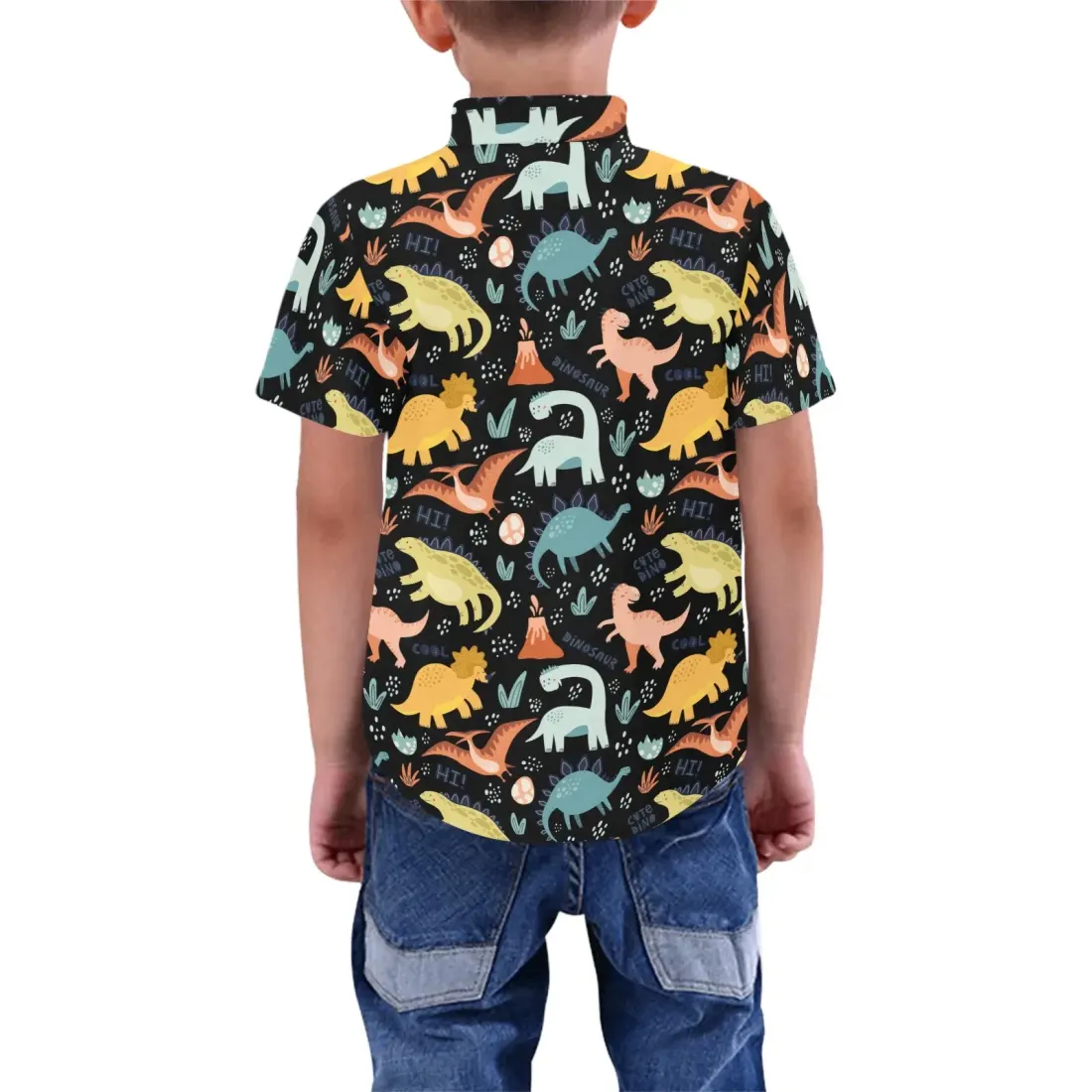 Kid's All Over Print Short Sleeve Shirt (Model T59) — photo 2