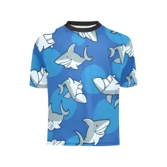 Little Boys' All Over Print Crew Neck T-Shirt(Model T40-2) thumbnail 3