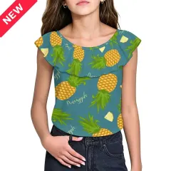 Girls' Ruffle Neck Sleeveless Blouse thumbnail 1