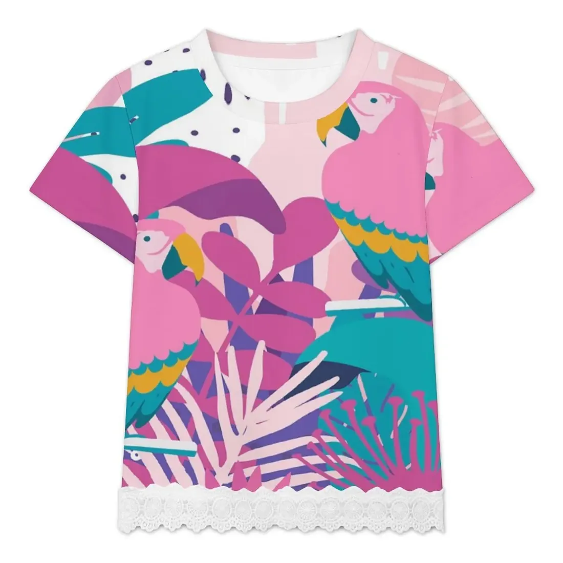 Children's Lace-Hem Short Sleeve T-Shirt — photo 3
