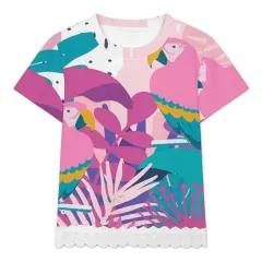 Children's Lace-Hem Short Sleeve T-Shirt thumbnail 3