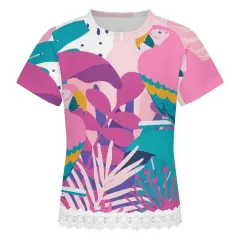 Children's Lace-Hem Short Sleeve T-Shirt thumbnail 4