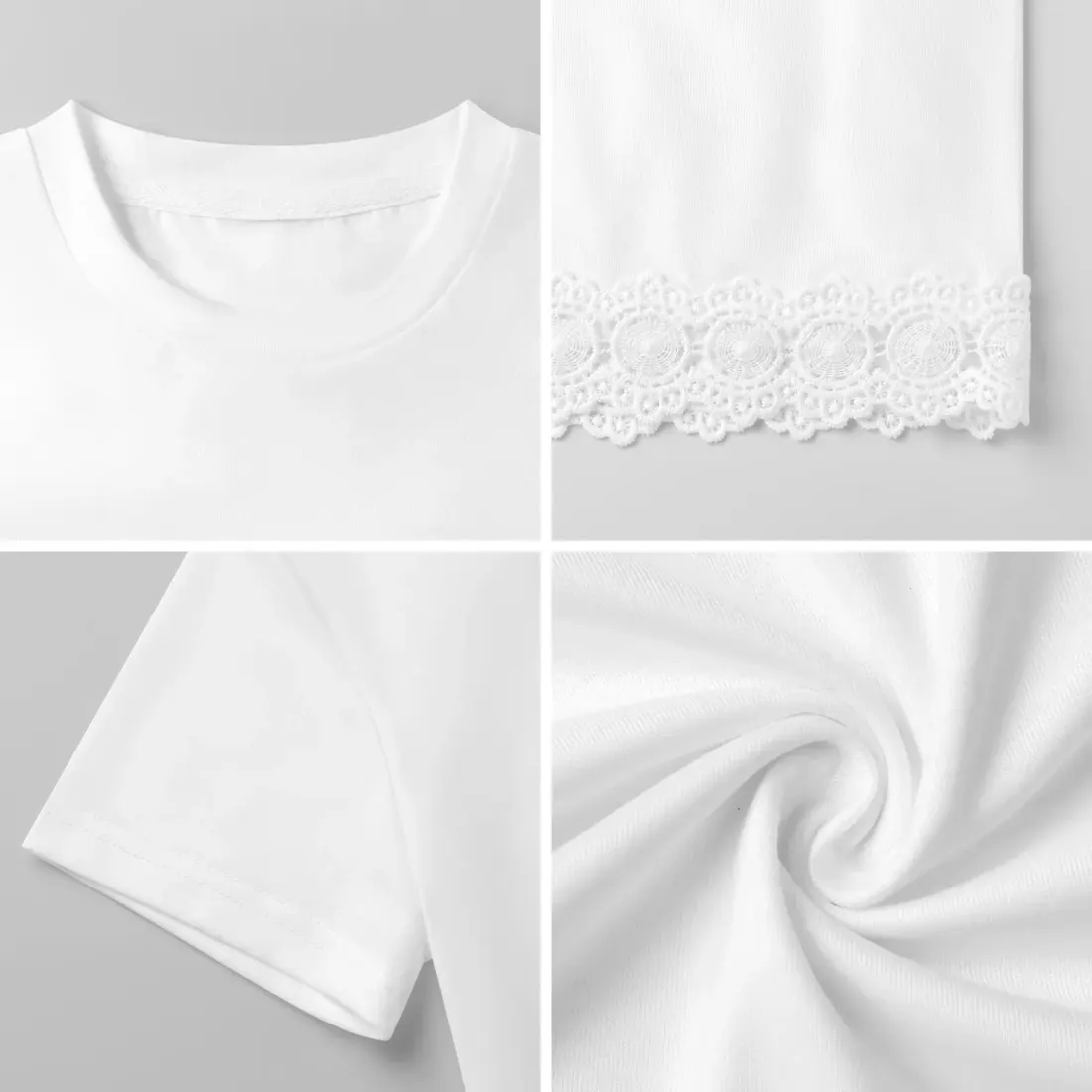 Children's Lace-Hem Short Sleeve T-Shirt — photo 6