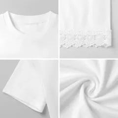 Children's Lace-Hem Short Sleeve T-Shirt thumbnail 6