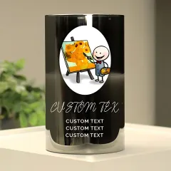 Personalised Smoked Glass LED Candle, Custom Photo Upload Light thumbnail 2
