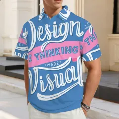 All Over Print Men's Button Polo Shirt （Model T89） thumbnail 2
