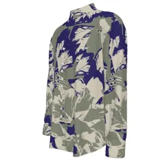 Mandarin Collar Multi-Button Long Sleeve Shirt thumbnail 4