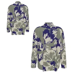 Mandarin Collar Multi-Button Long Sleeve Shirt thumbnail 5