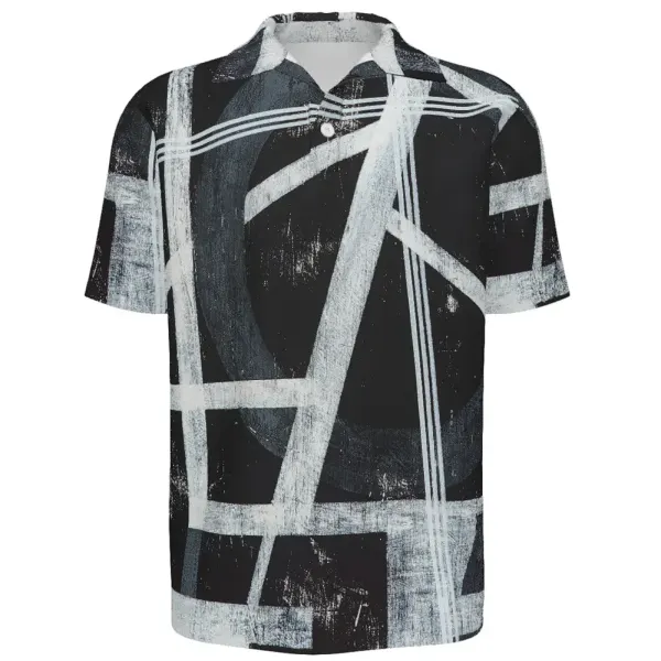 Men's Button-Down Short-Sleeved Polo Shirt