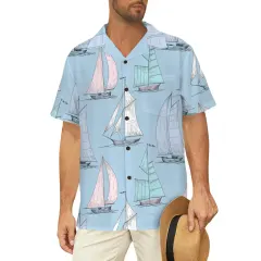 Men's Curved Hem Hawaiian Shirt (Model T87) thumbnail 3