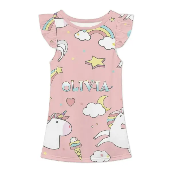 Girl's Ruffle Sleeve Top