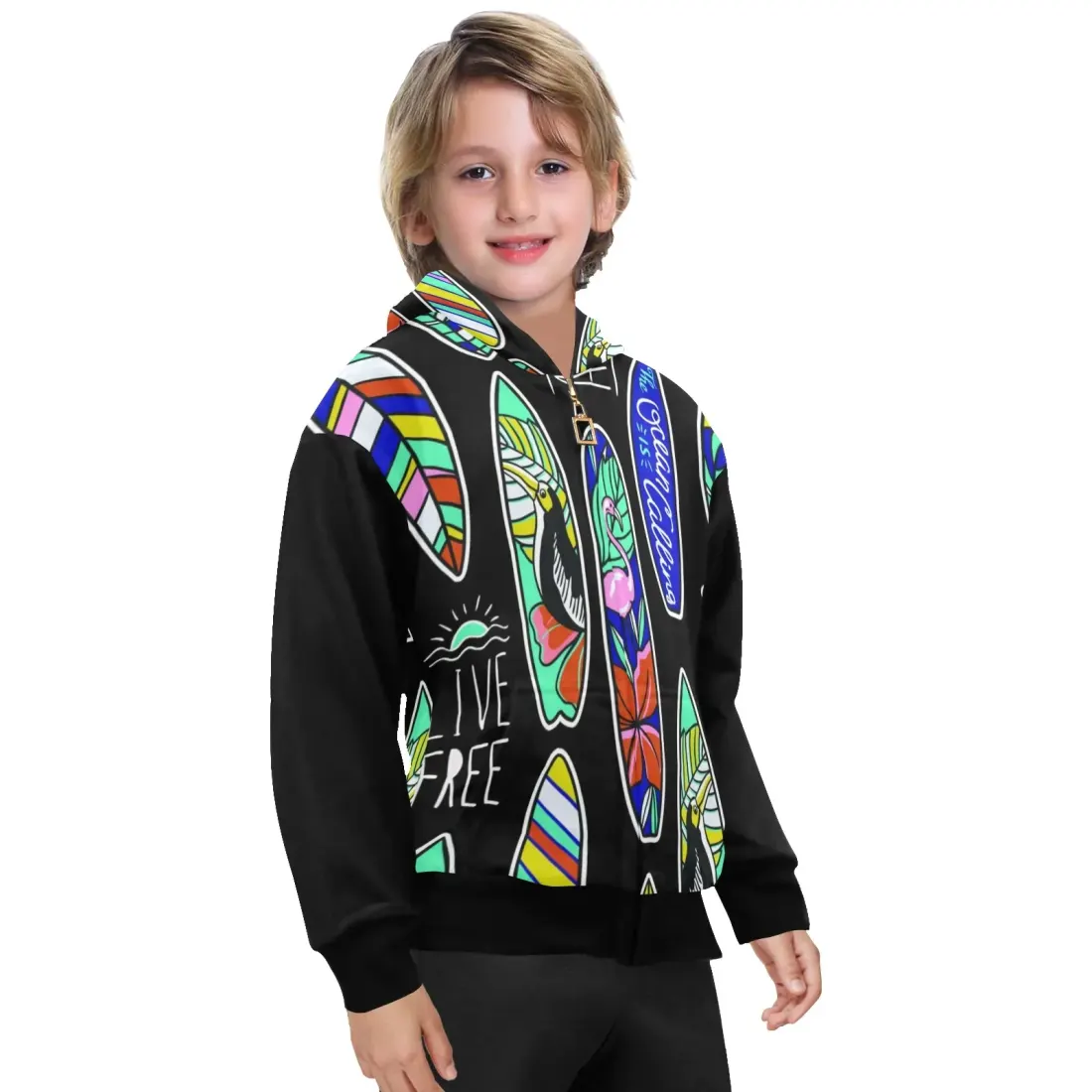 Big Boys' Zip Up Hoodie (Model H58) — photo 2