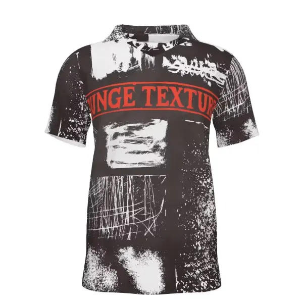 Men's Lapel V-Neck Short Sleeve T-Shirt