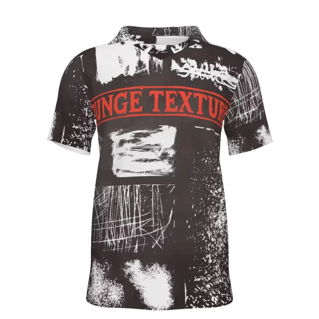 Men's Lapel V-Neck Short Sleeve T-Shirt