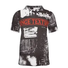 Men's Lapel V-Neck Short Sleeve T-Shirt thumbnail 1
