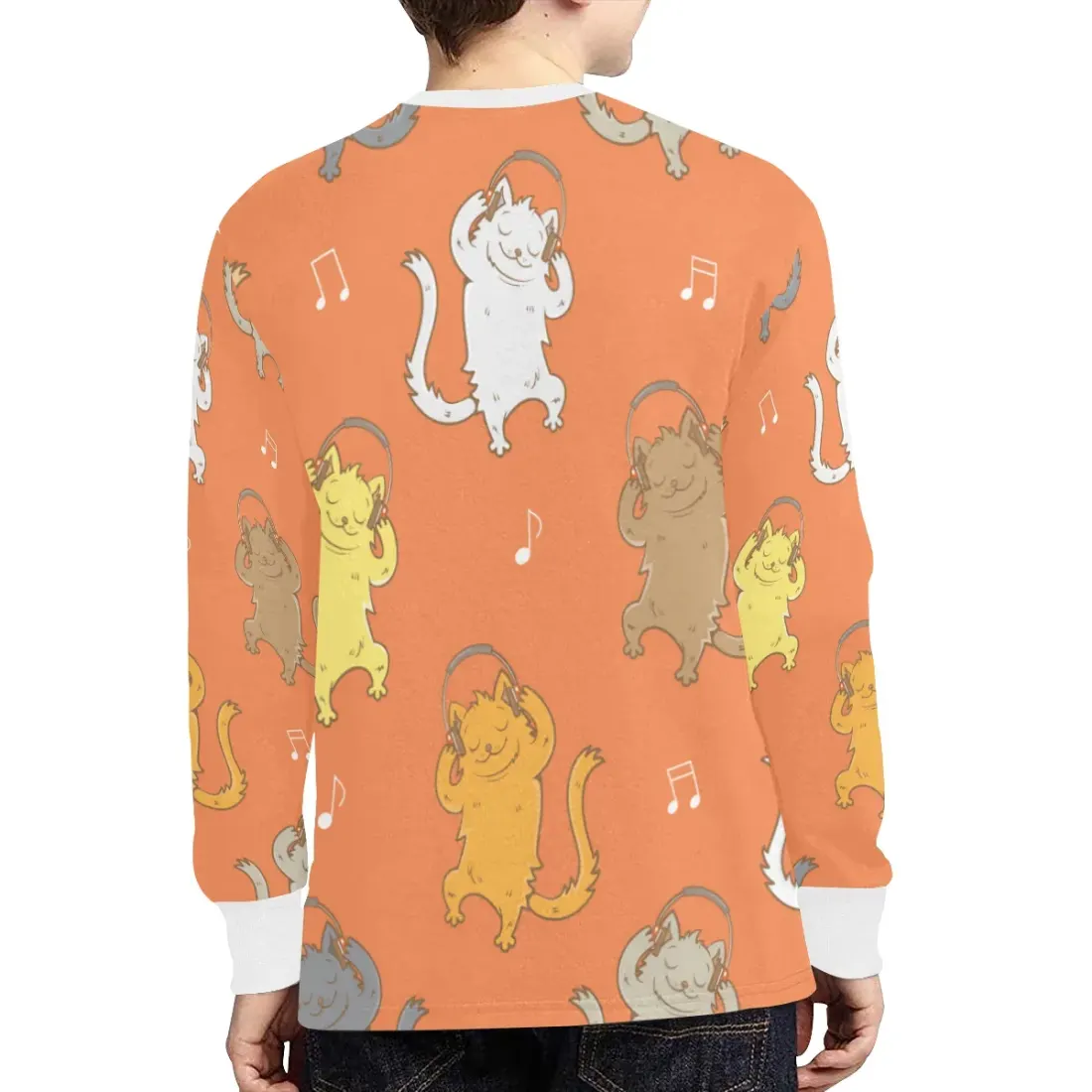 Kids' Rib Cuff Long Sleeve T-shirt(ModelT64) — photo 2