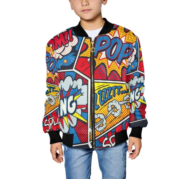 Kid's All Over Print Bomber Jacket(ModelH40)