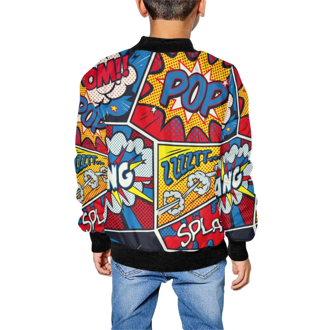 Kid's All Over Print Bomber Jacket(ModelH40) — photo 2