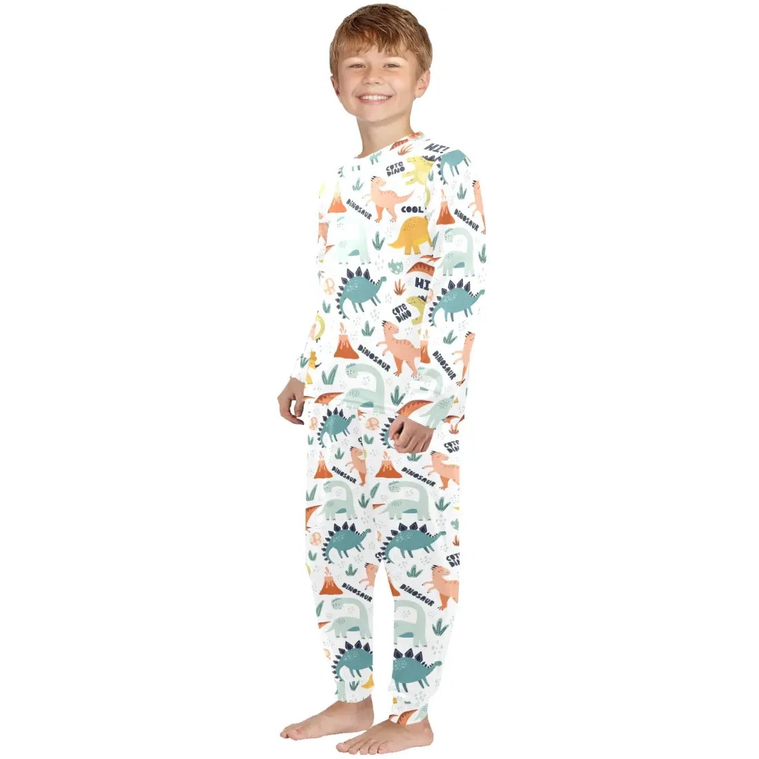 Little Boys' Crew Neck Long Pajama Set (Model Sets 18) — photo 3