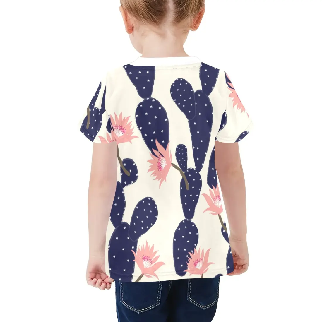 Little Girls' All Over Print Crew Neck T-Shirt(T40-2) — photo 2