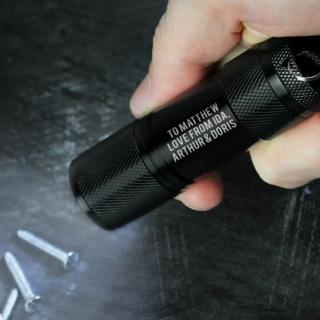 Personalised Mini LED Torch, Custom Message Pocket Light, Dad Birthday Gift, Fathers Day Gift — photo 2