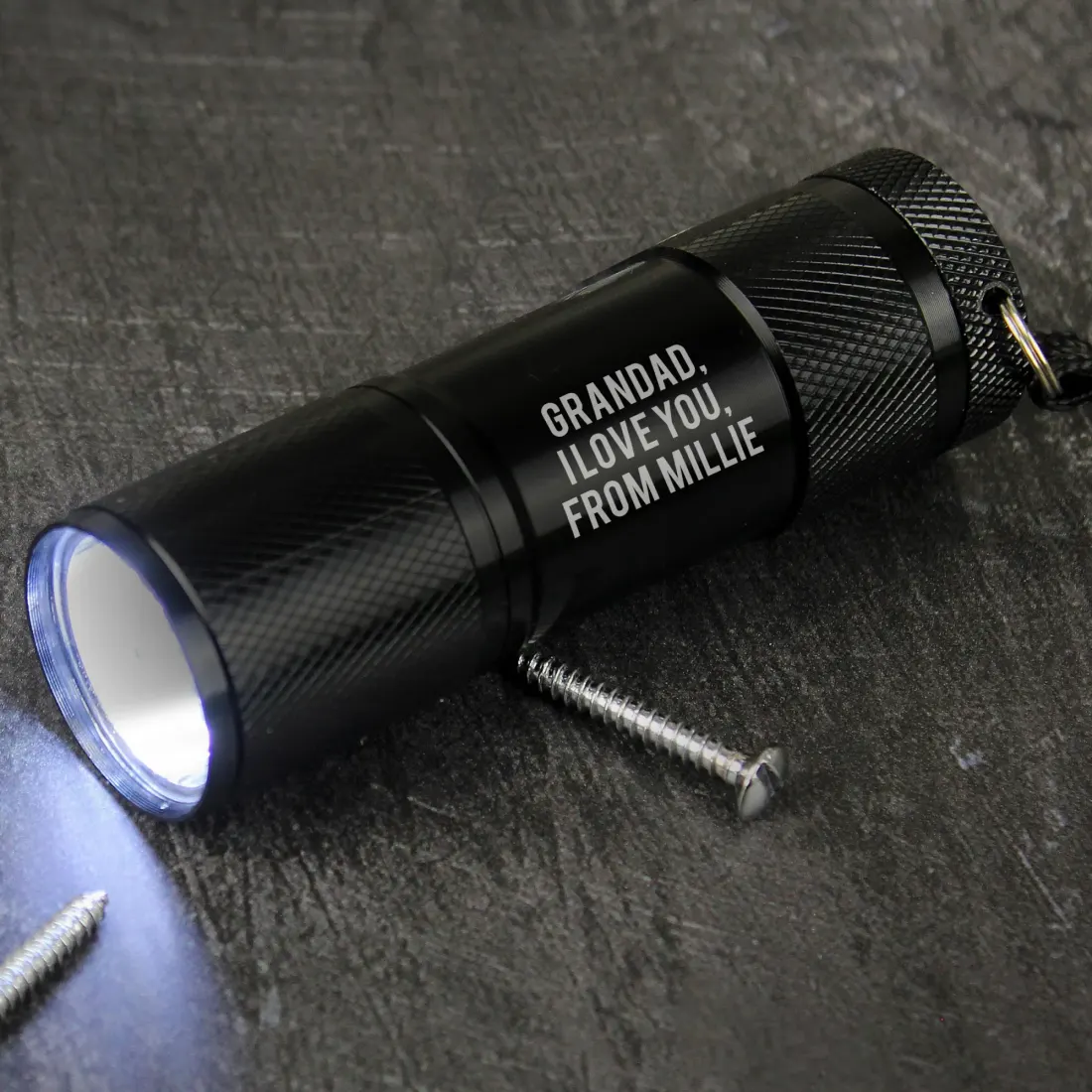 Personalised Mini LED Torch, Custom Message Pocket Light, Dad Birthday Gift, Fathers Day Gift — photo 3