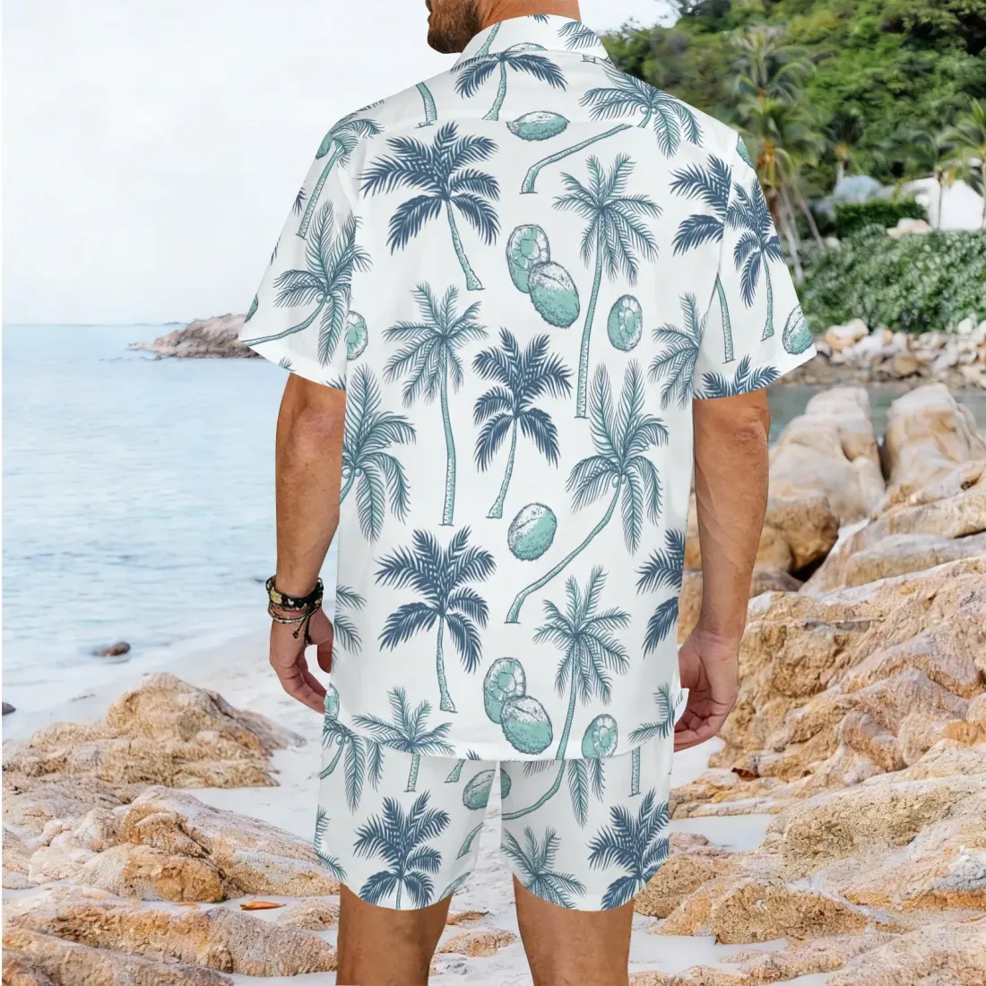 Men's Hawaiian Shirt & Shorts Set (Model Sets 26) — photo 2