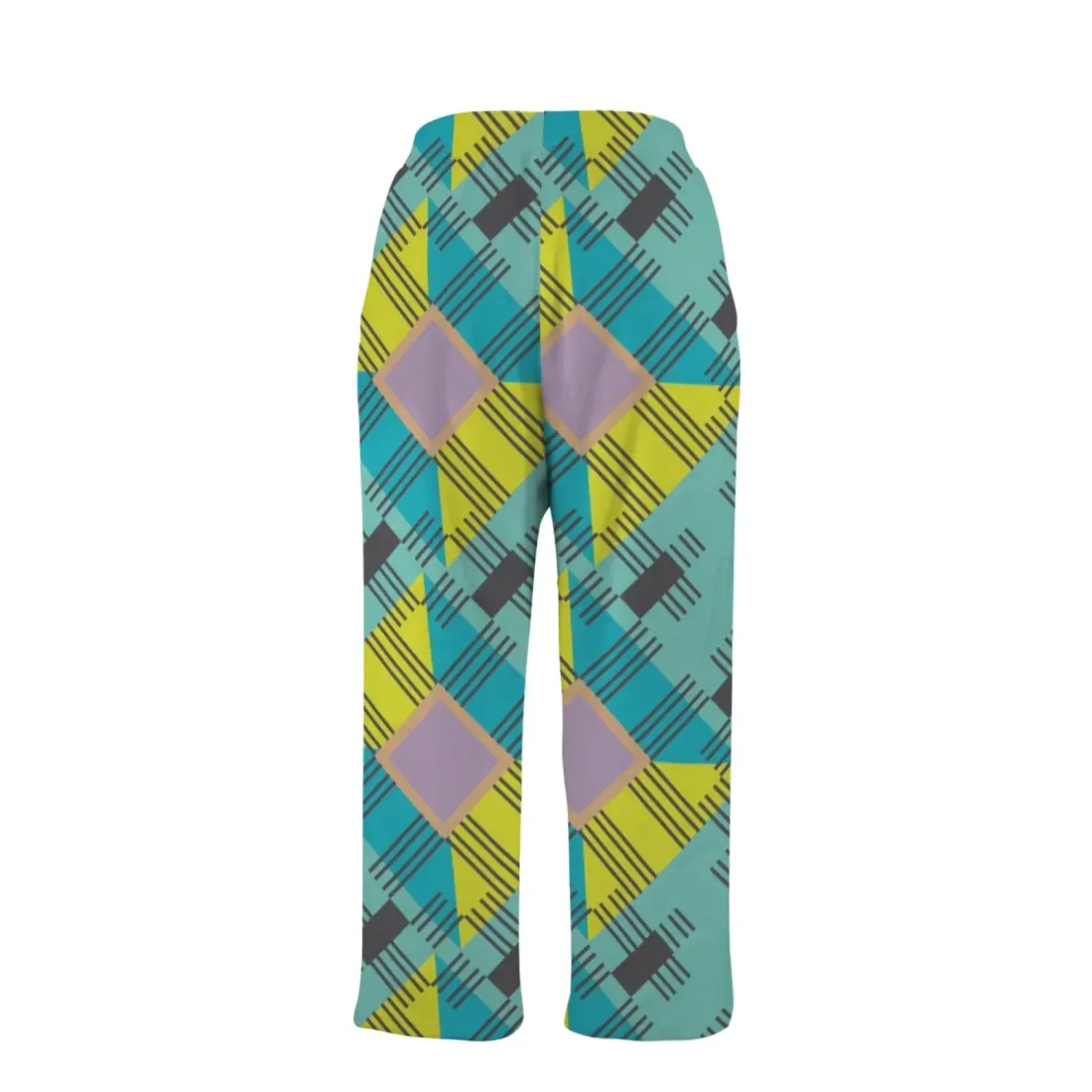 Custom Men's Flannel Pajama Trousers (Model L76) — photo 4
