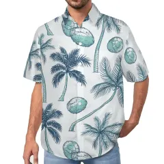 Mock Linen Short Sleeve Shirt B339 thumbnail 1