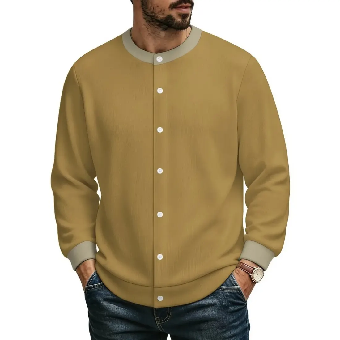 Men's Button Front Cardigan — photo 2