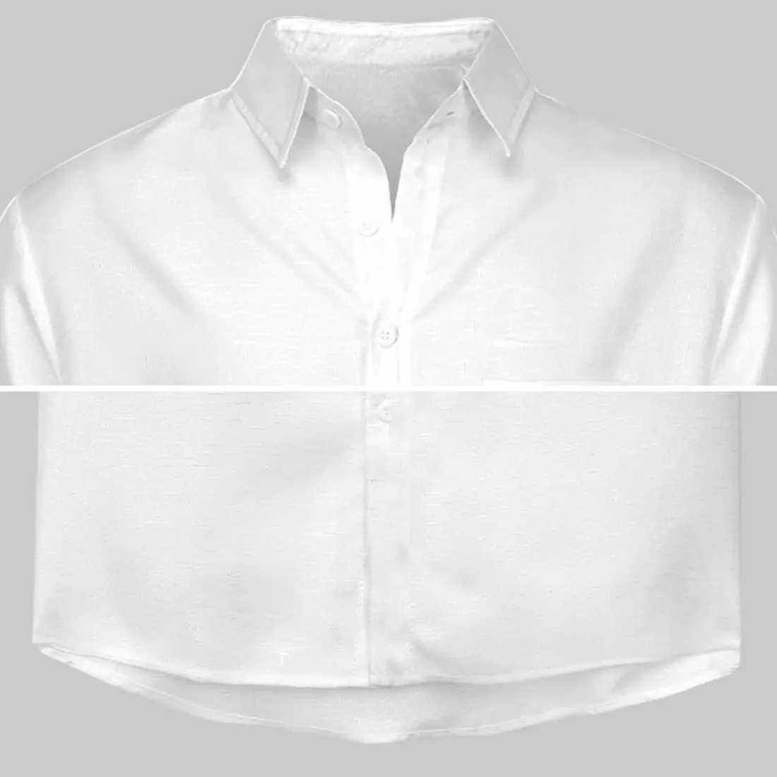 Mock Linen Short Sleeve Shirt B339 — photo 5
