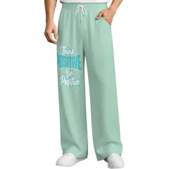 Men's Drawstring Wide Leg Casual Pants thumbnail 2