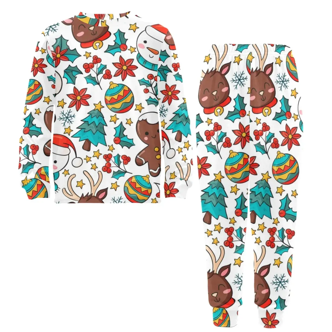 Little Girls' Crew Neck Long Pajama Set (Model Sets 18) — photo 5