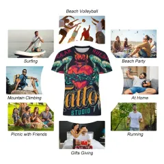 Men's All Over Print T-shirt OMDT01 thumbnail 6
