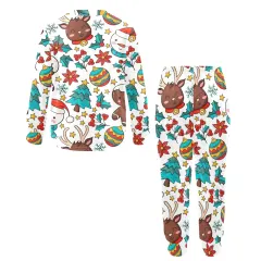 Little Girls' Crew Neck Long Pajama Set (Model Sets 18) thumbnail 6
