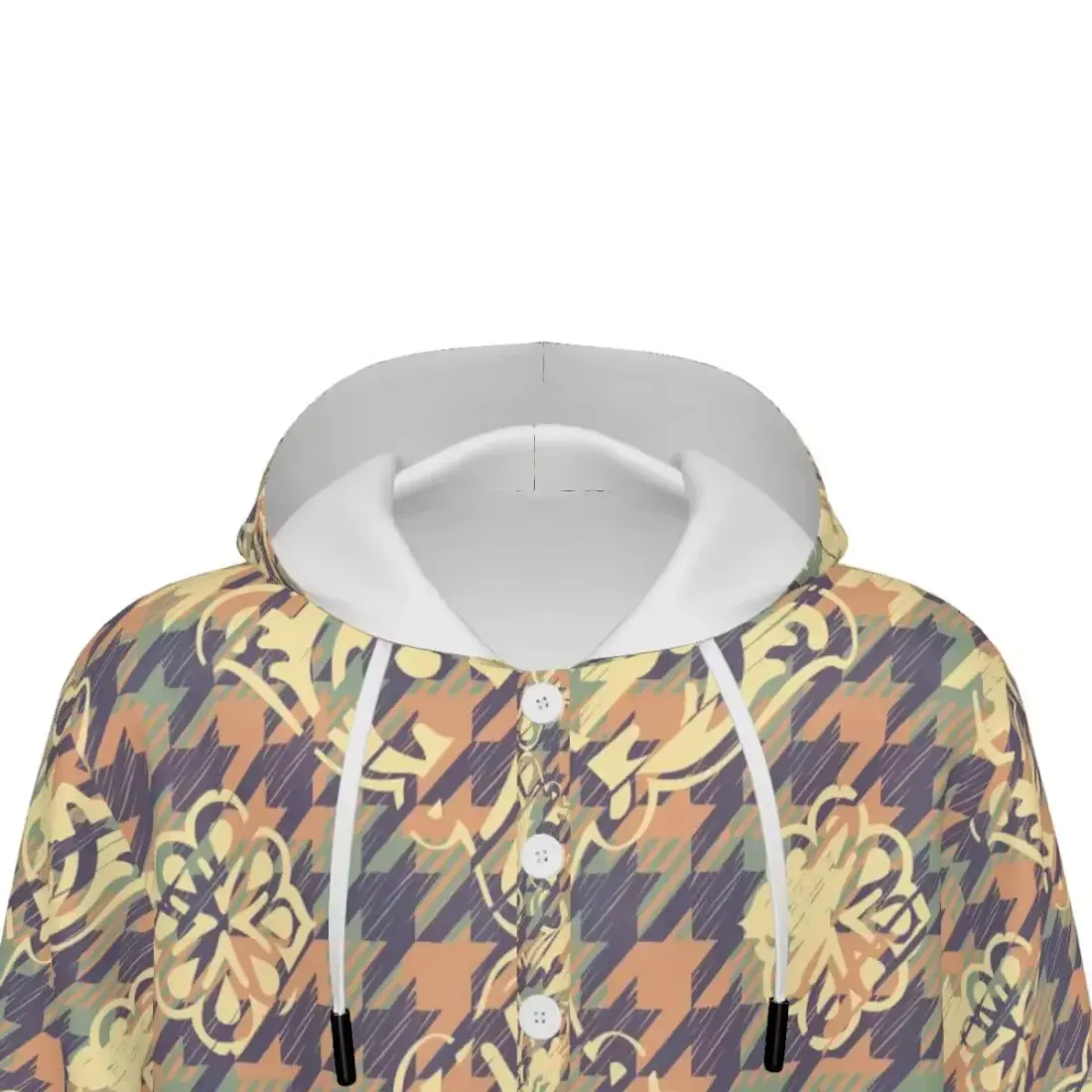Man's Half Button Hooded Long Sleeve Sweatshirt — photo 5