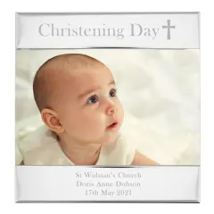 Personalised Christening Photo Frame, Engraved Cross Keepsake (6x4) thumbnail 5