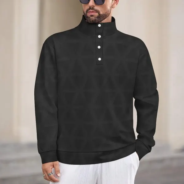 Men's Stand Collar Sweatshirt