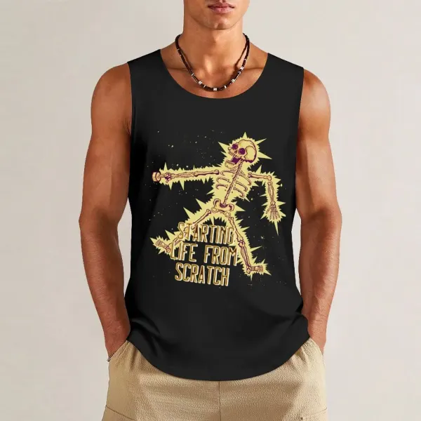 Tank Top with Multicolor Prints