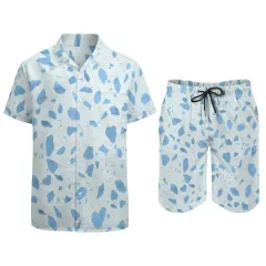 Men's Satin Short Sleeve Pajama Set thumbnail 3