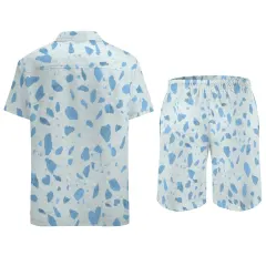 Men's Satin Short Sleeve Pajama Set thumbnail 4